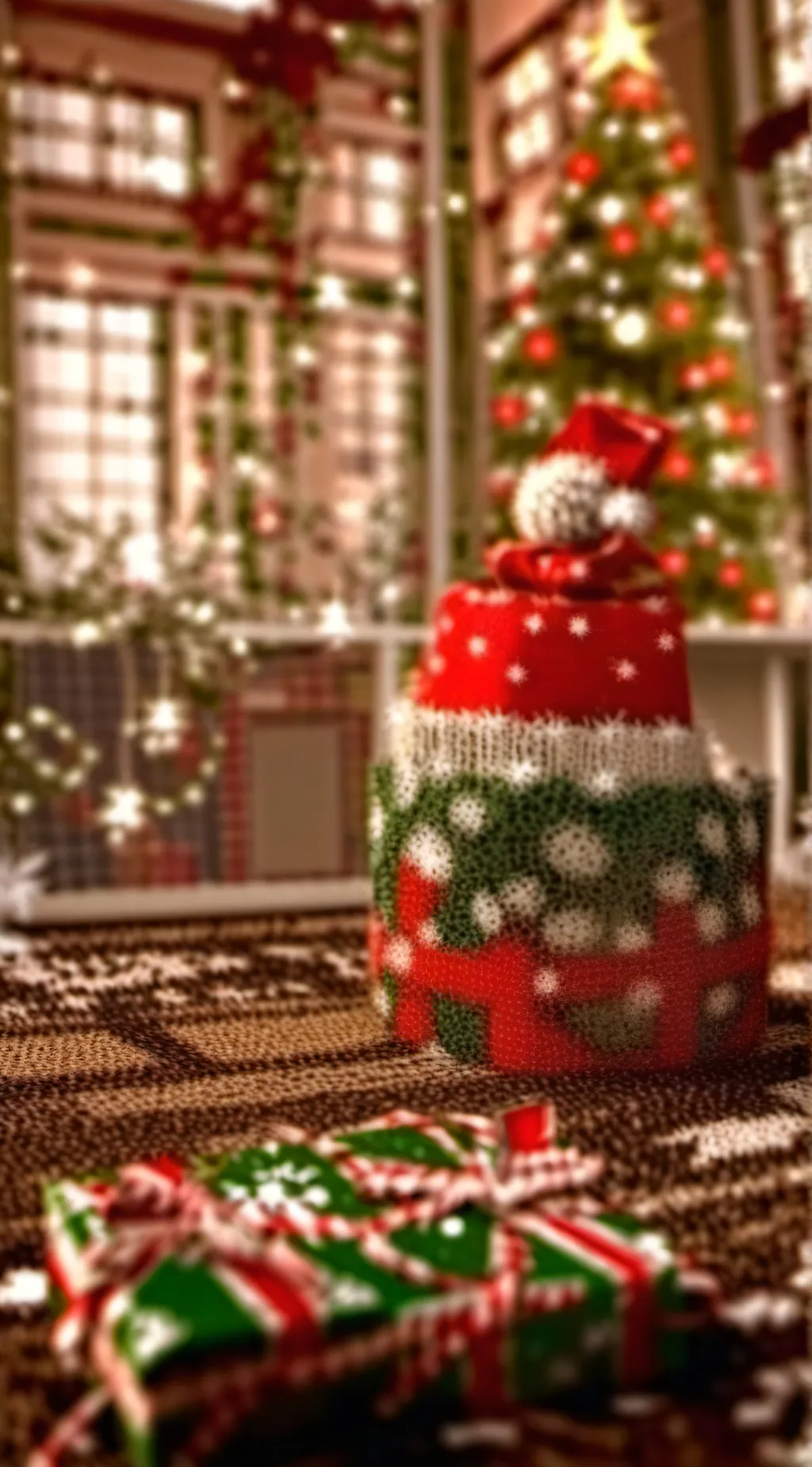 ai character: CHRISTMAS!!! background