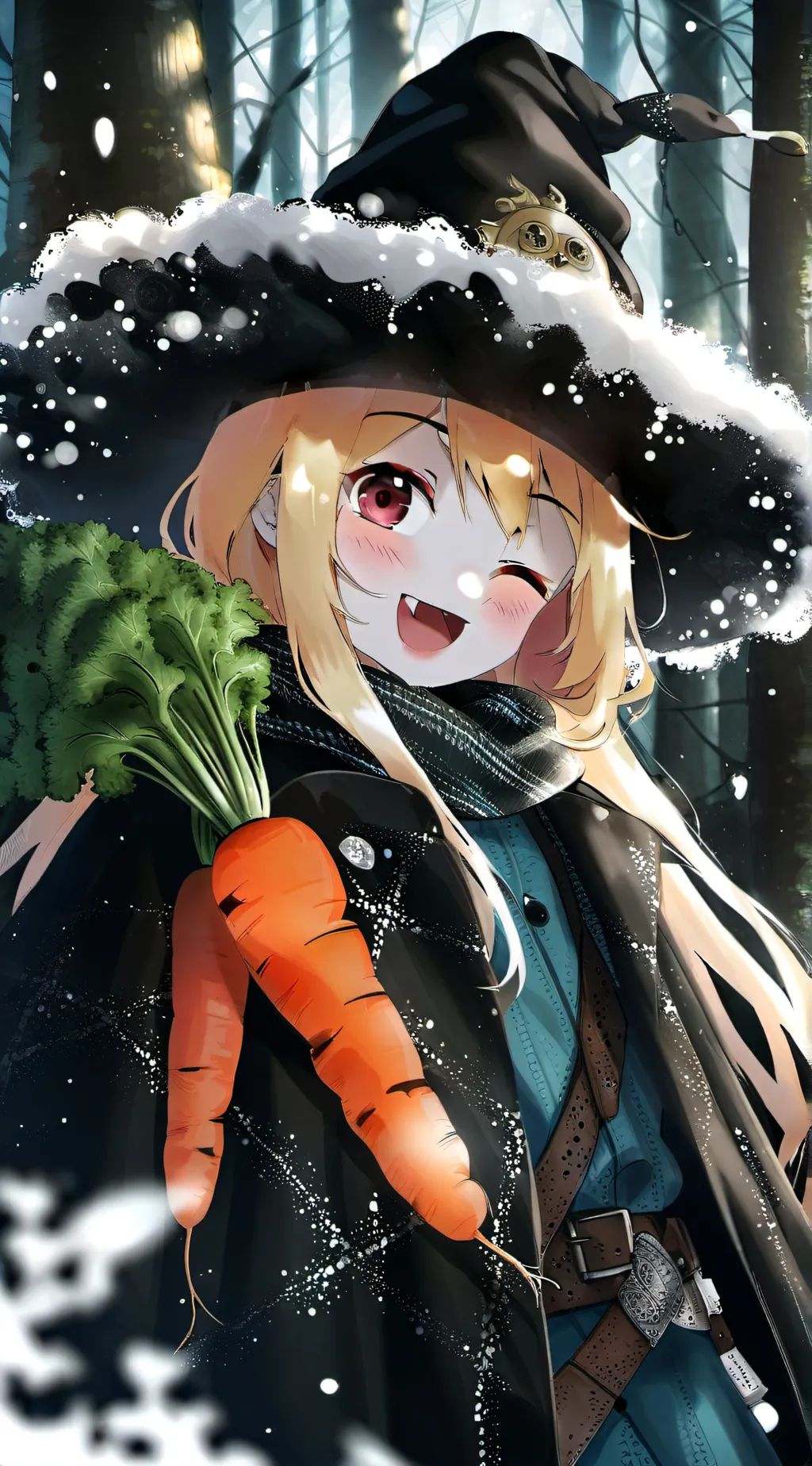 ai character: carrot one piese background