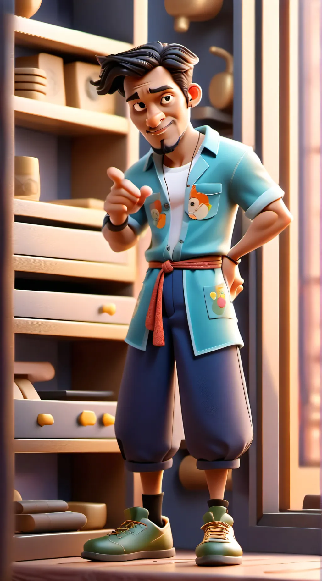 ai character: I quit background