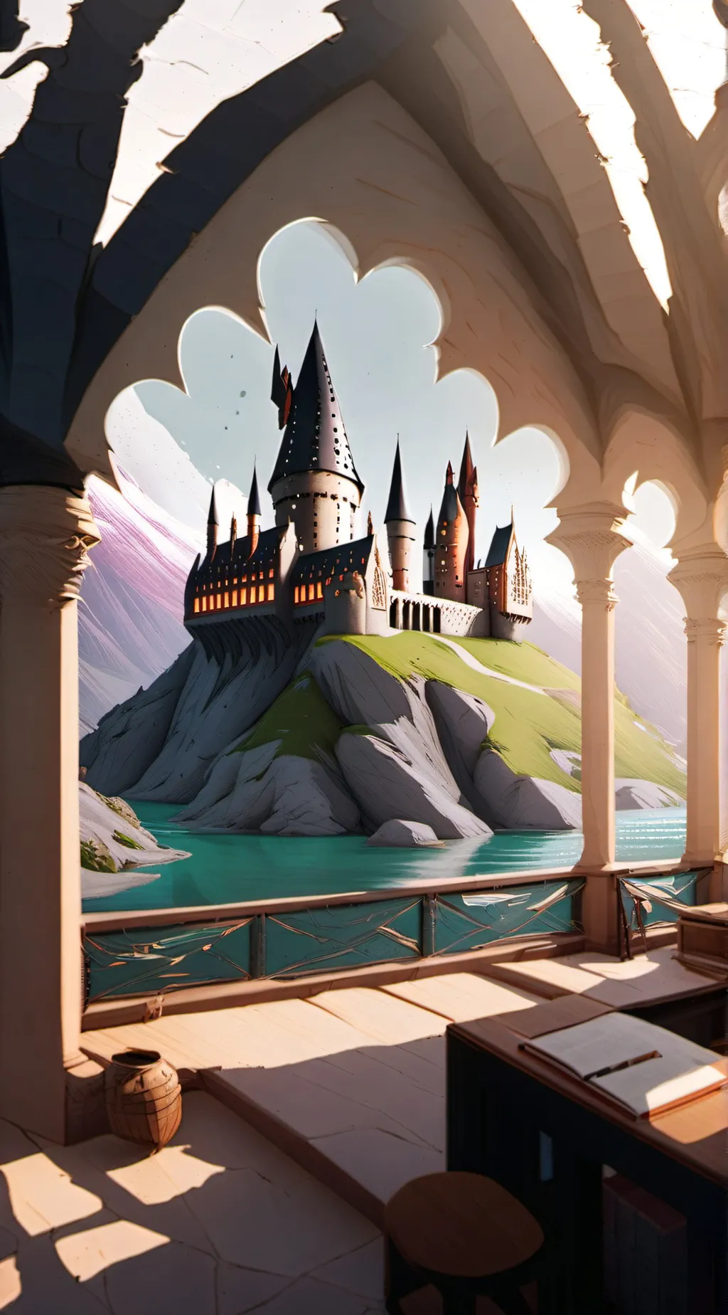 ai character: Hogwarts background