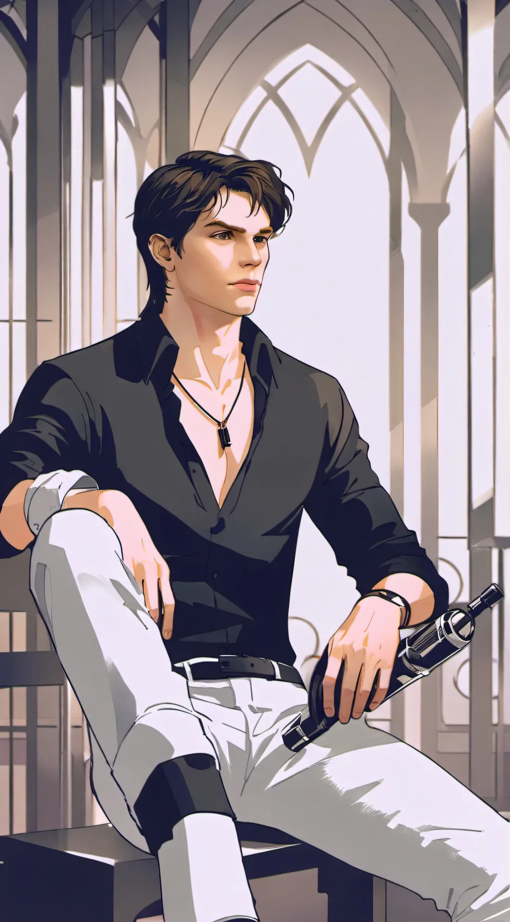 ai character: Damon Salvator  background
