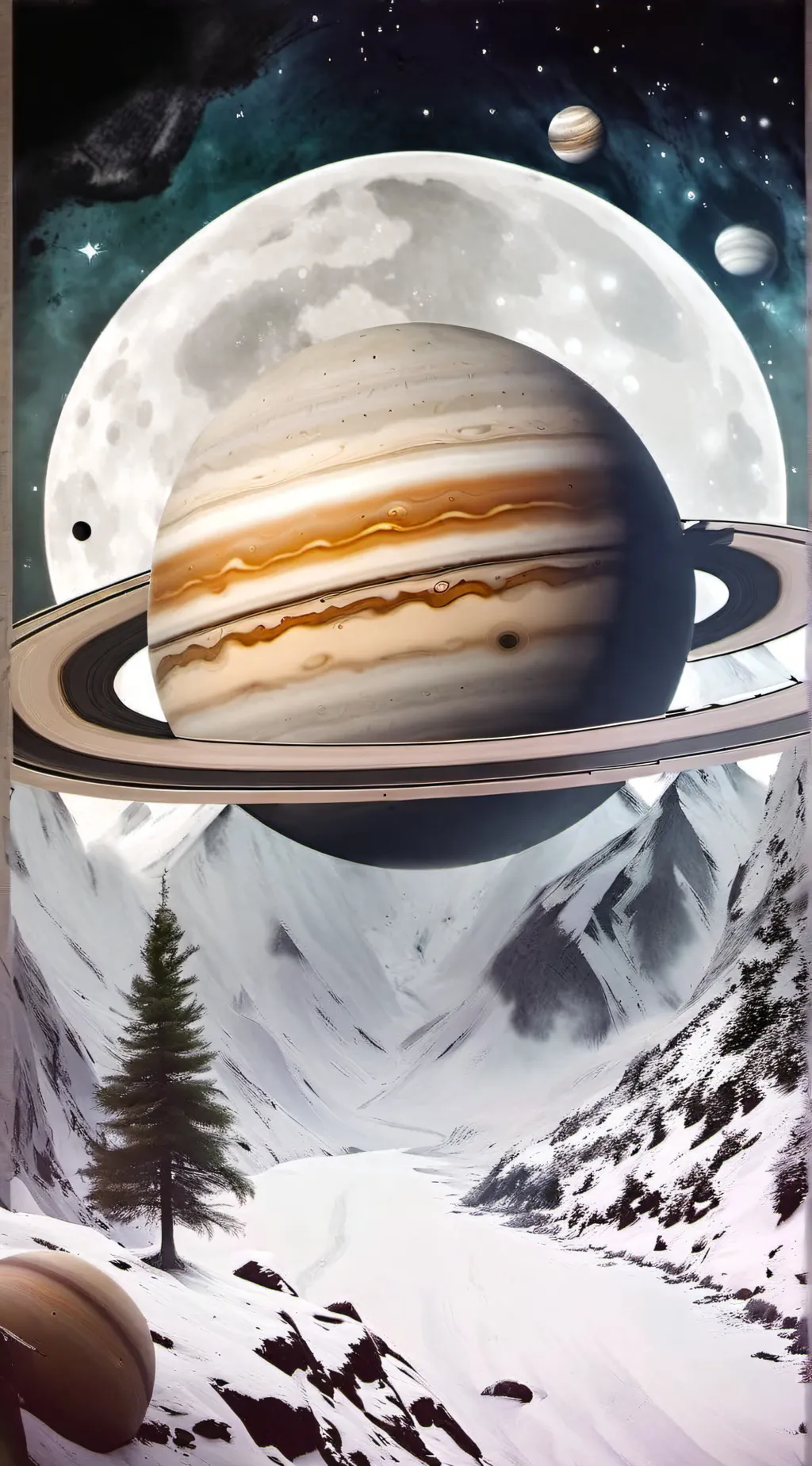 ai character: saturn  background