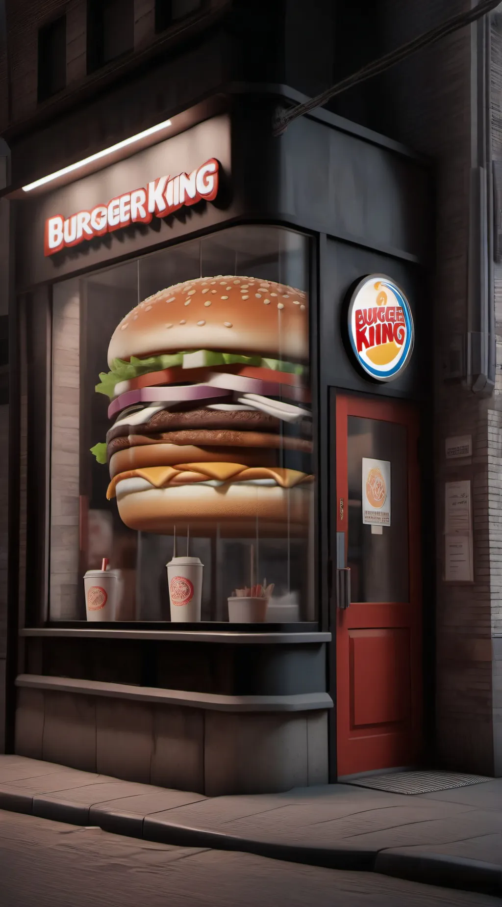 ai character: BurgerKing background
