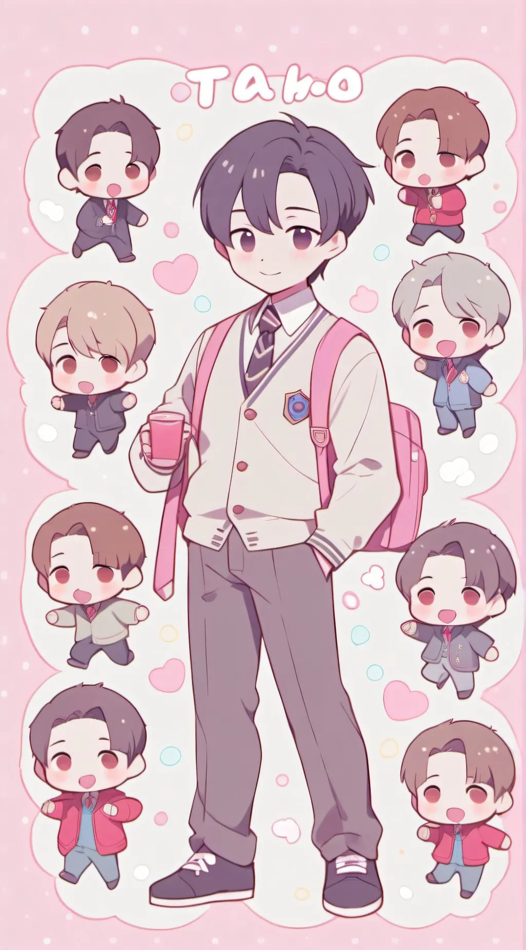 ai character: Tayo as Human  background