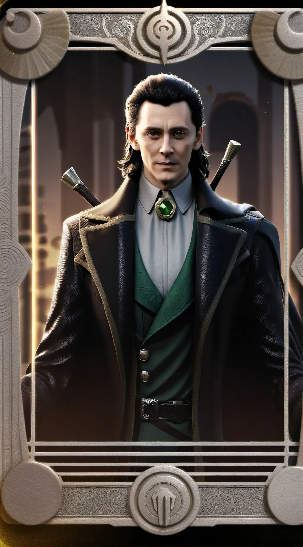 ai character: Loki Laufeyson  background