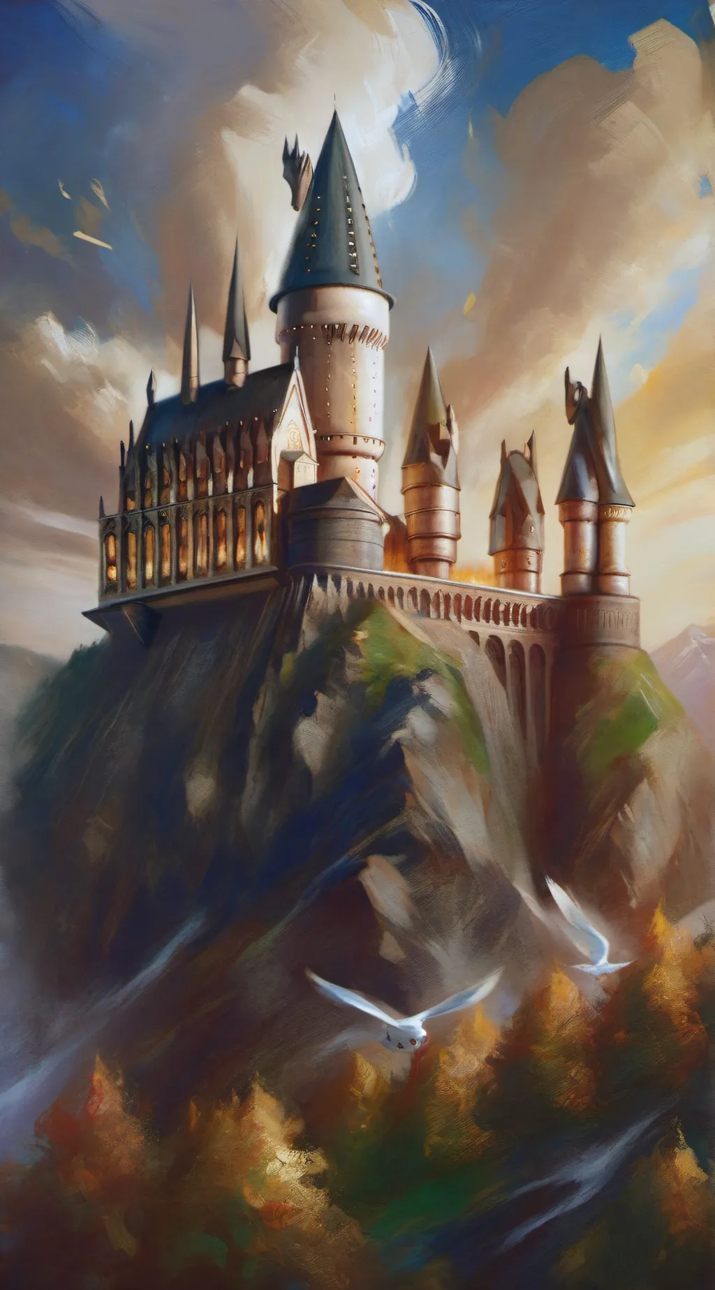 ai character: Hogwarts  background