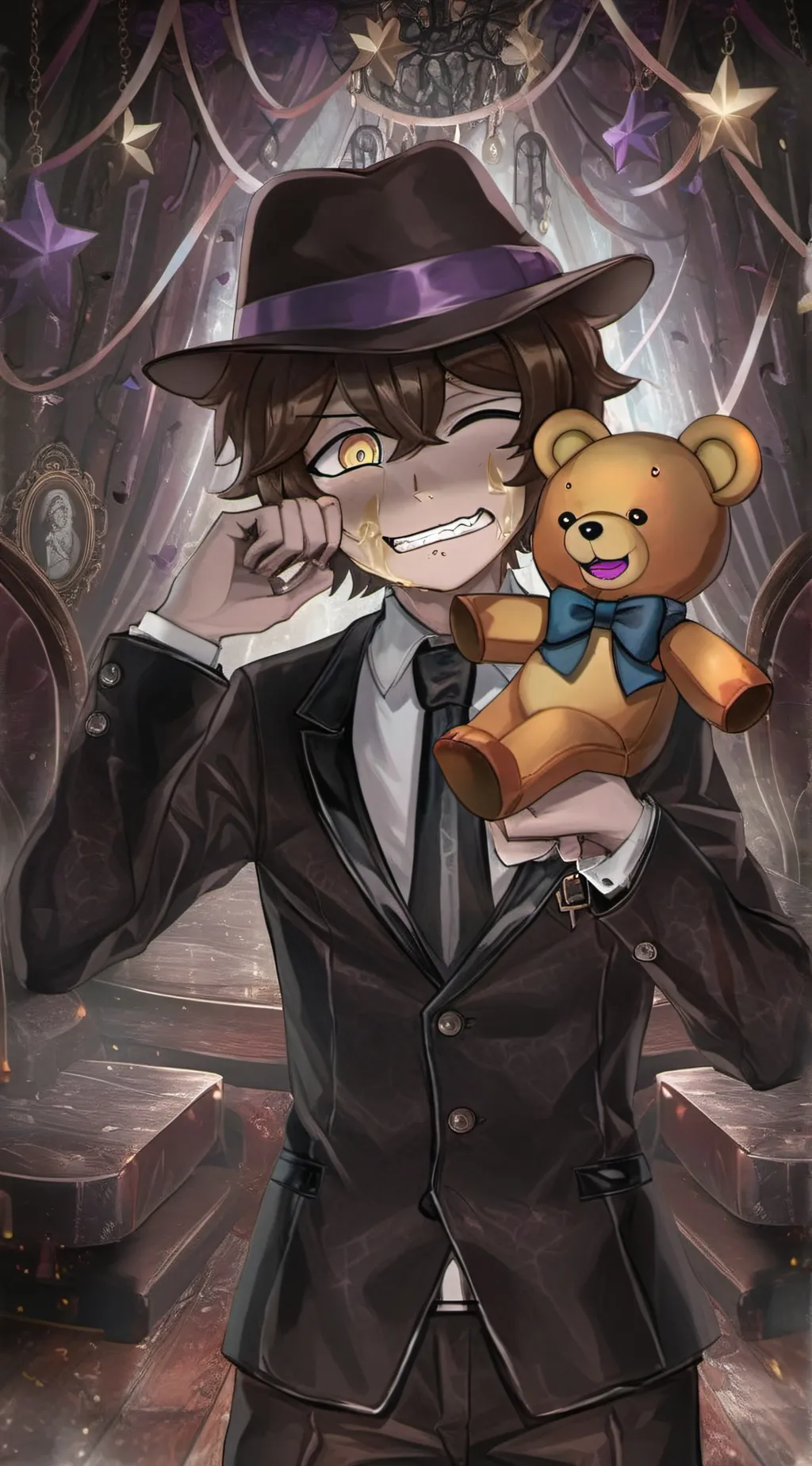 ai character: evan/c.c afton  background