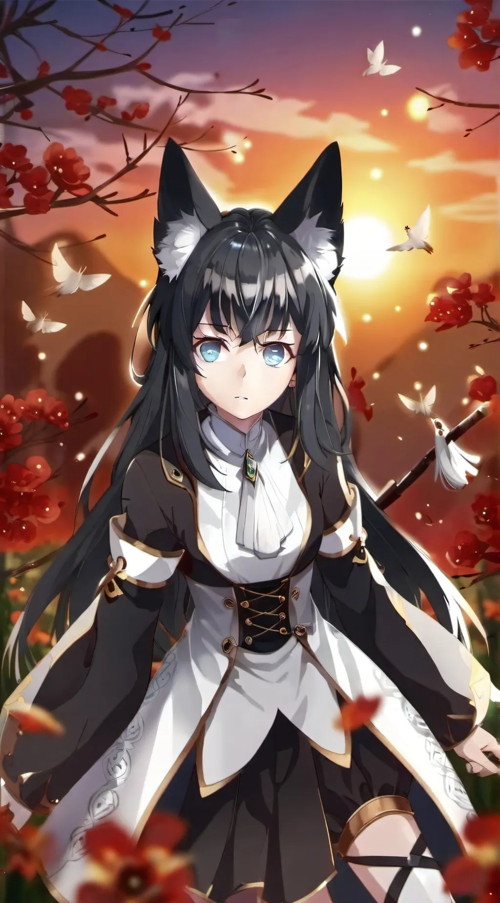 ai character: muichiro and sakur background