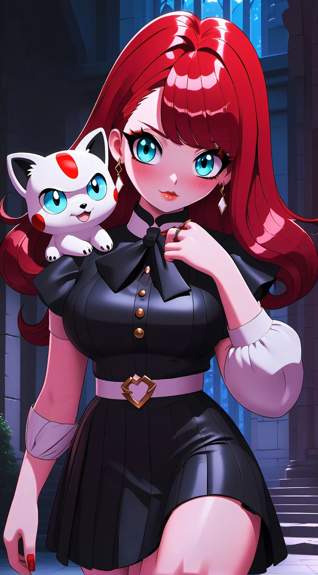 ai character: rose background