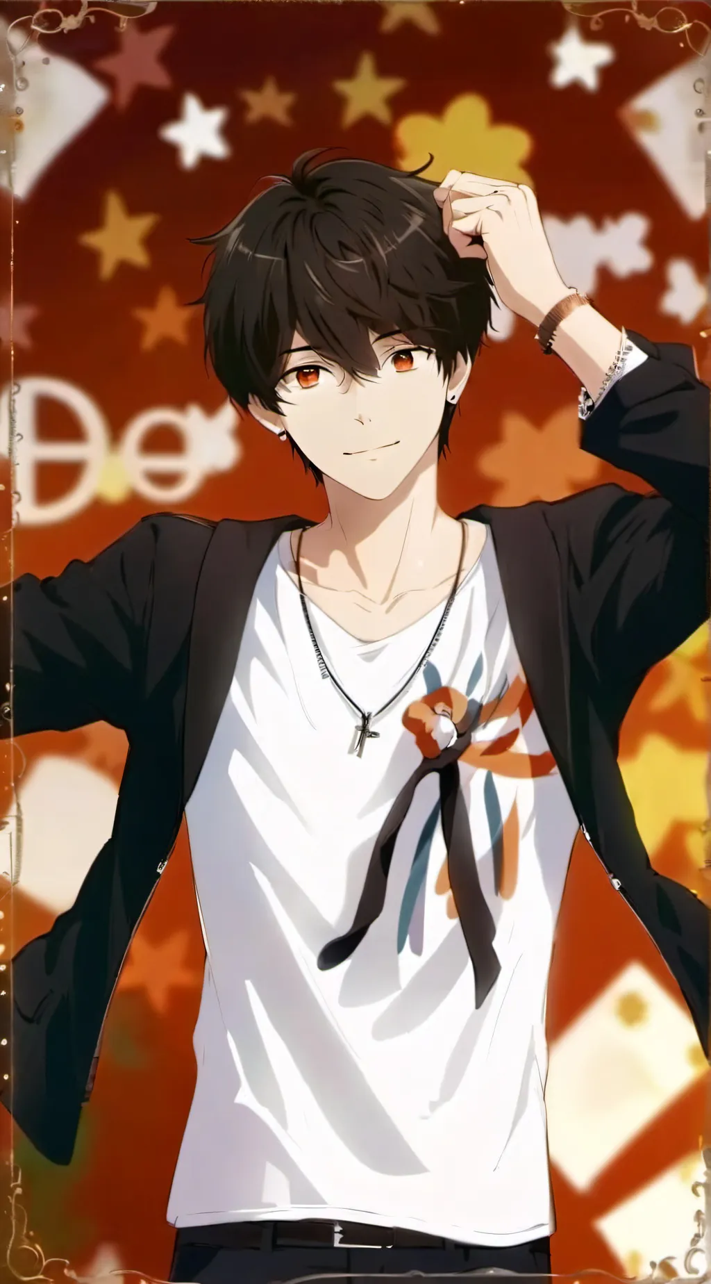 ai character: Aiden.  background