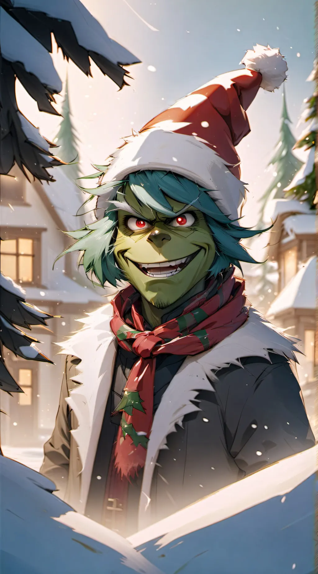 ai character: grinch  background