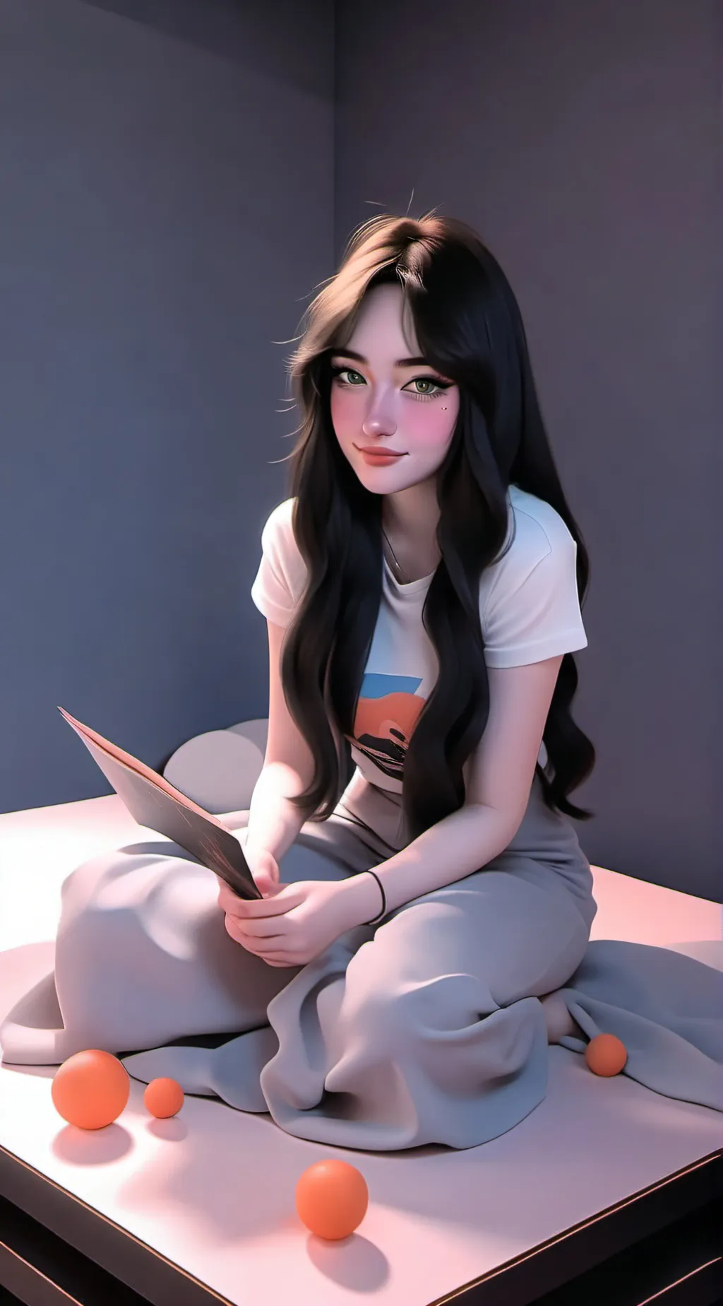 ai character: Lilac  background