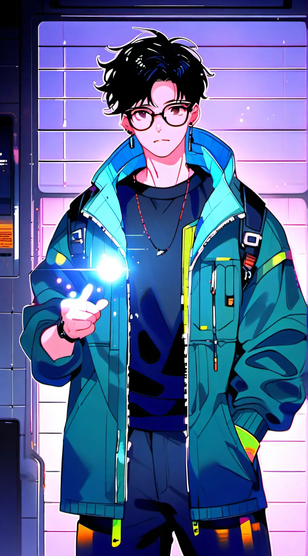 ai character: Alex dx and olive  background
