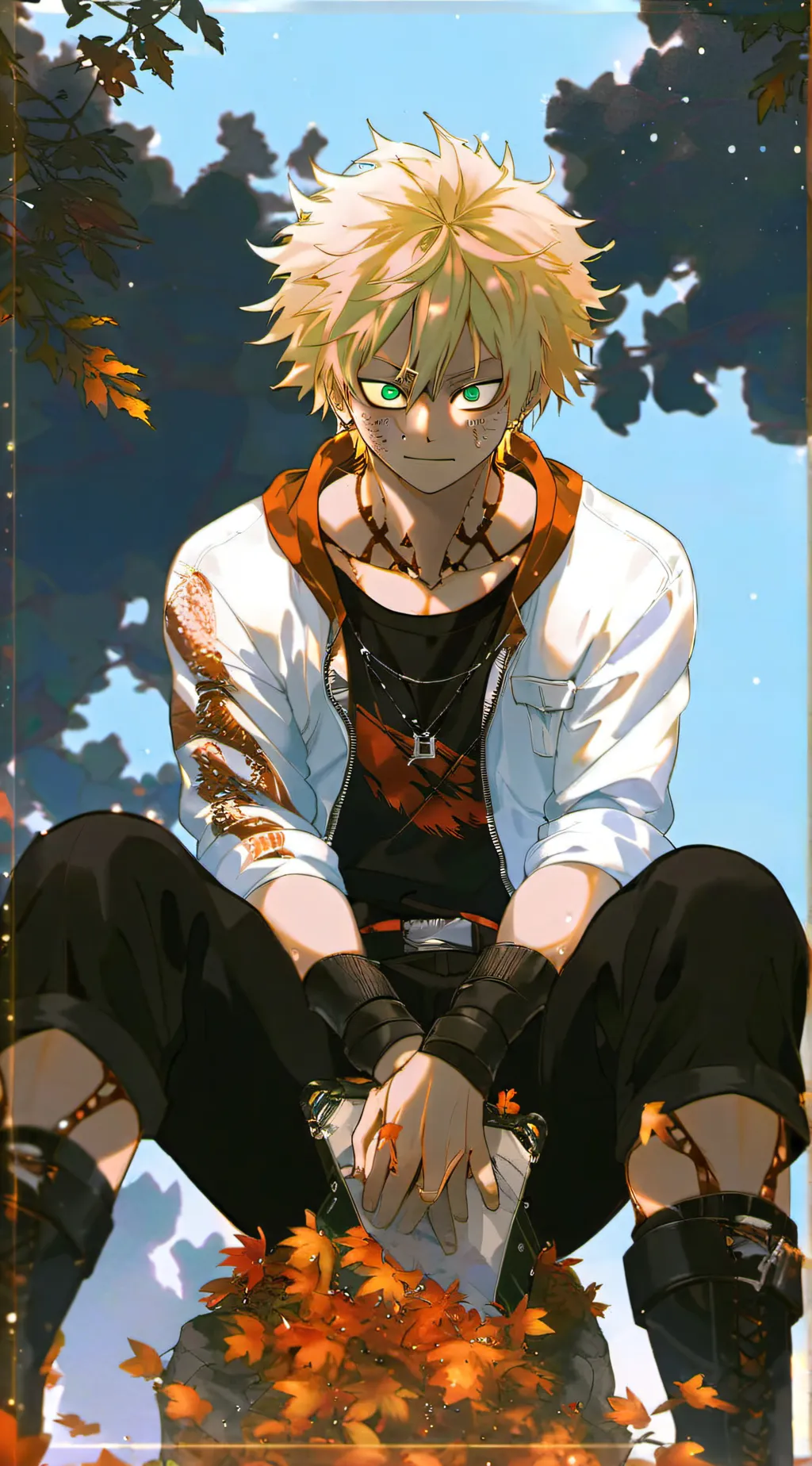 ai character: bakugo piratas  background