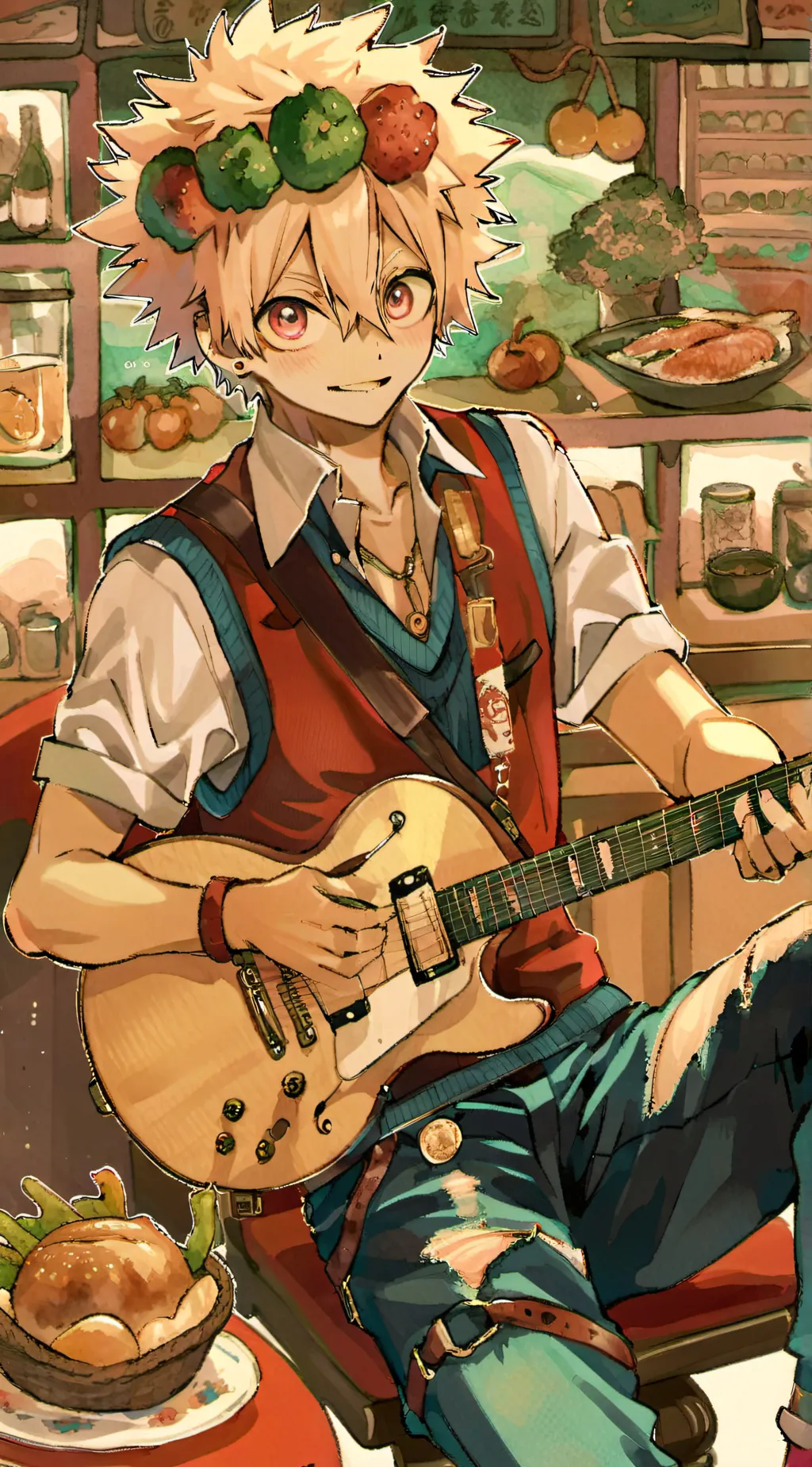 ai character: bakugo 💥 background