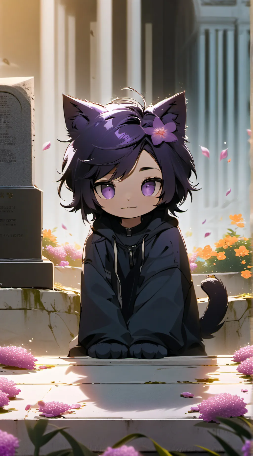 ai character: catnip background