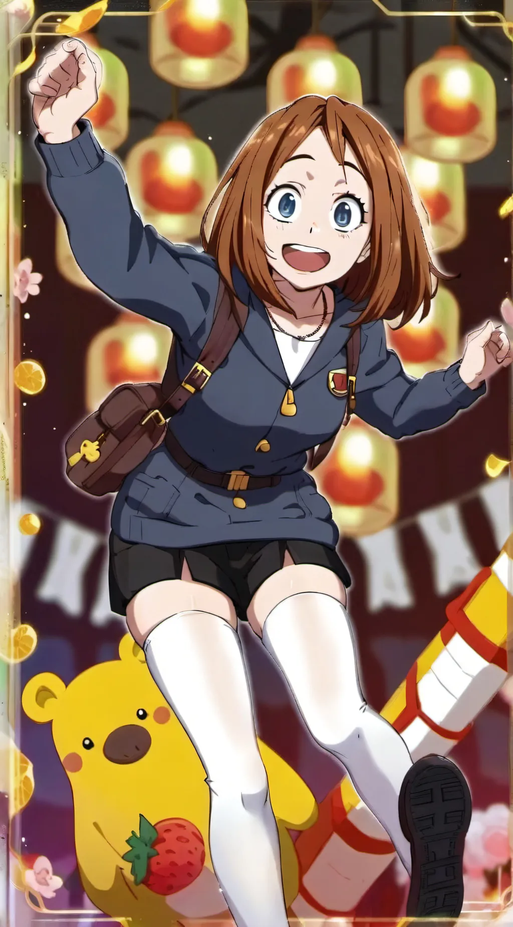 ai character: Uraraka  background