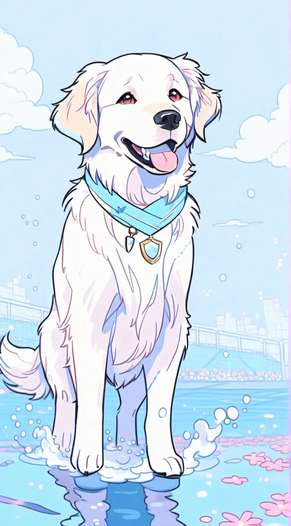 ai character: ChikinNuggit background