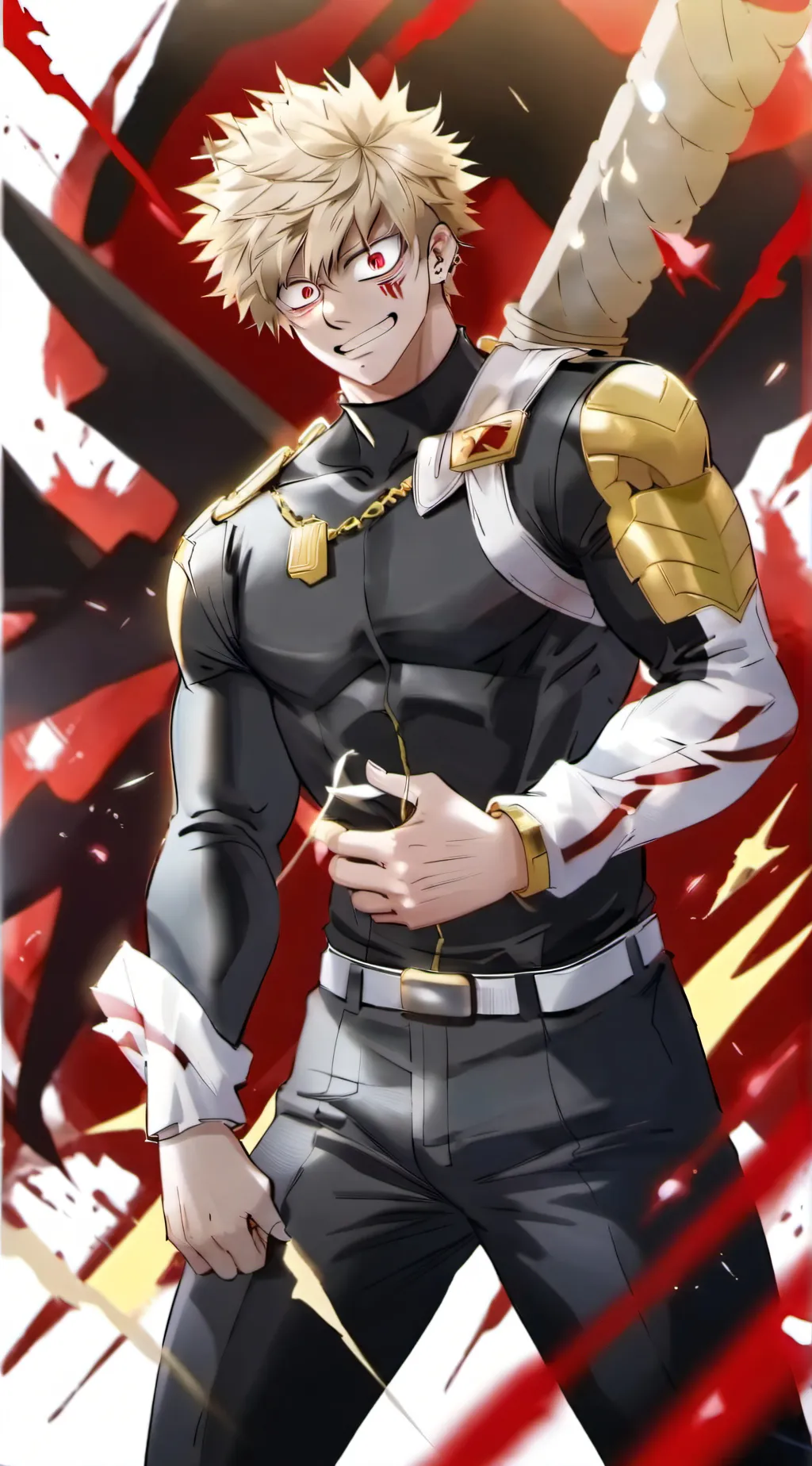 ai character: Katsuki Bakugo background