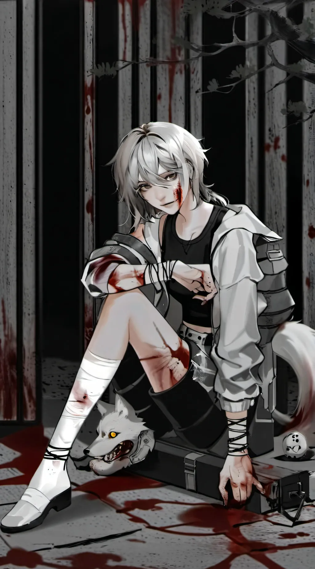 ai character: MHA x Creepypastas background