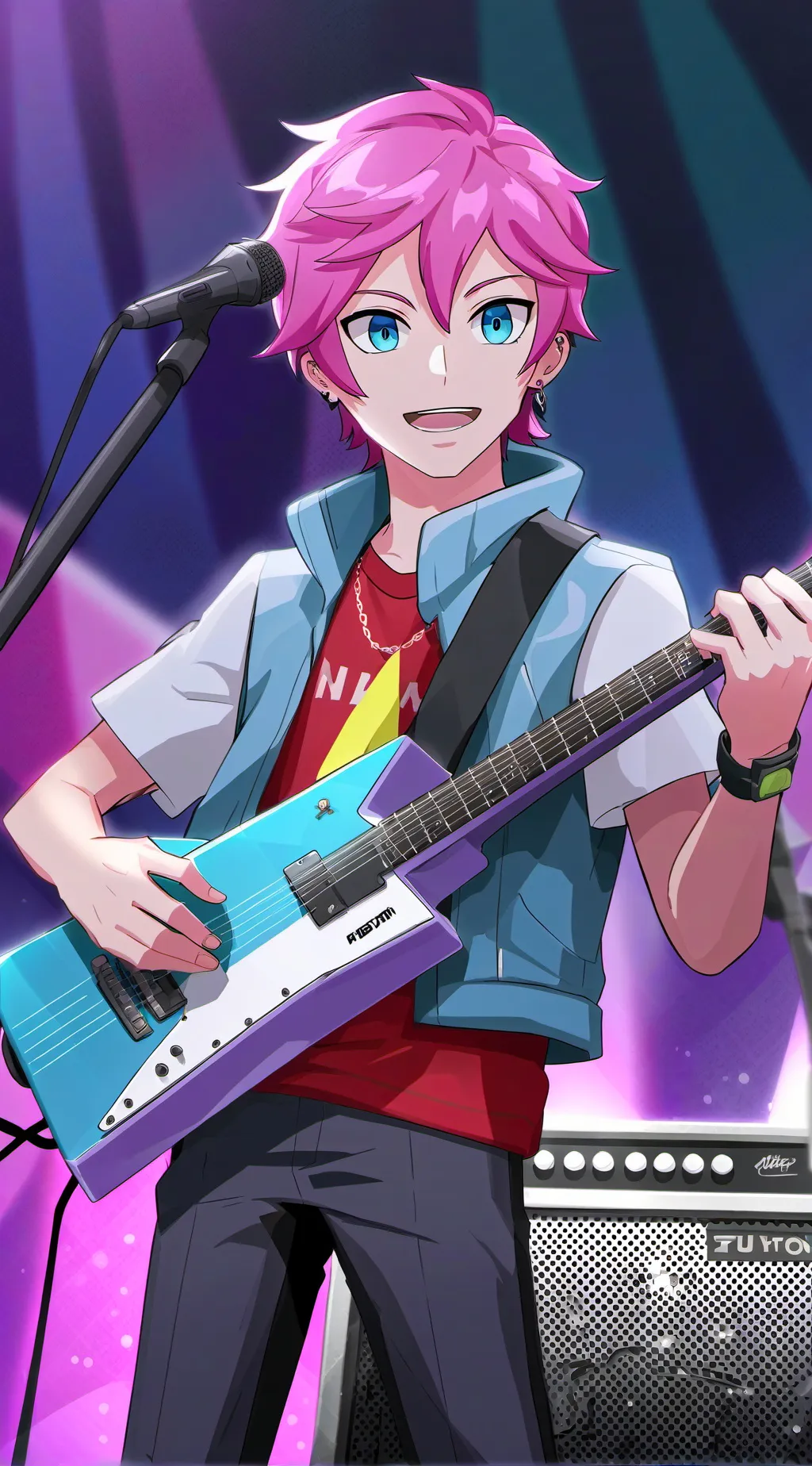 ai character: Mha concert background