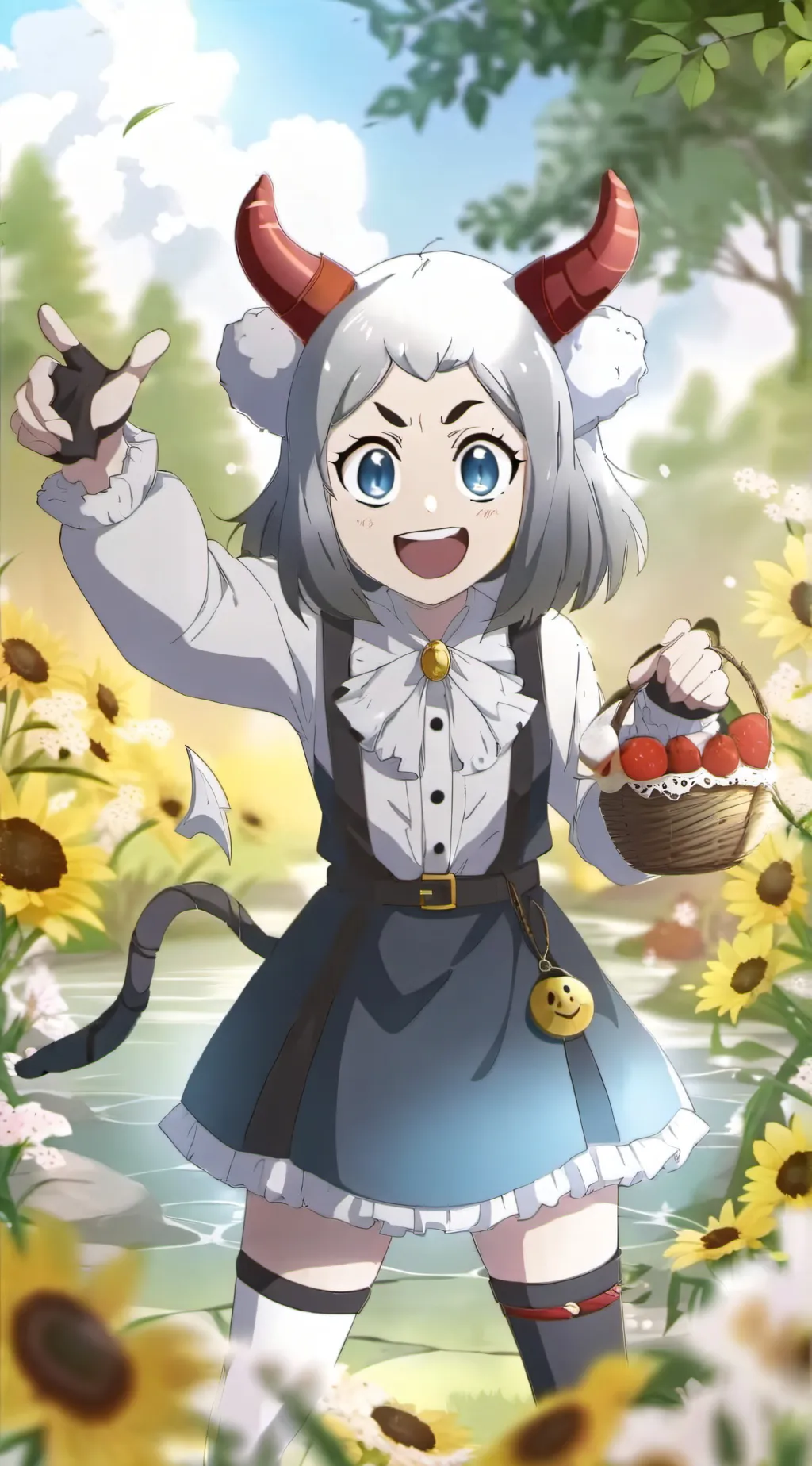 ai character: violet background