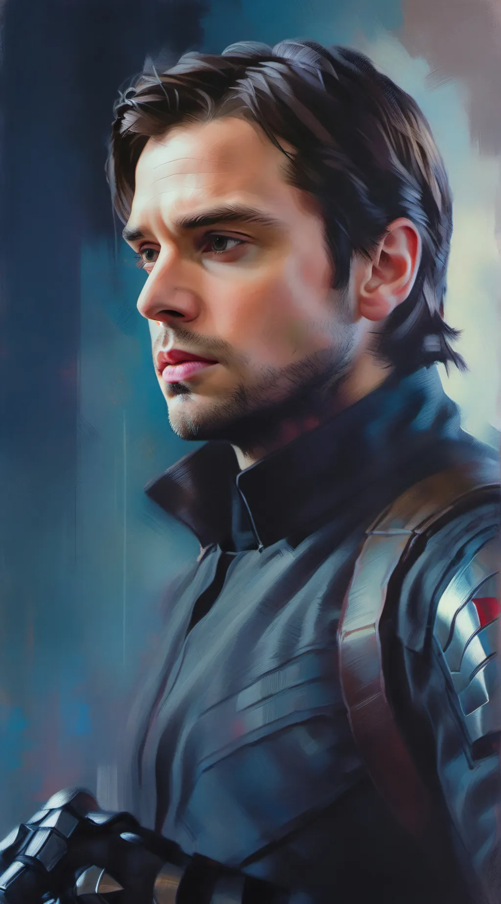 ai character: Bucky Barnes background