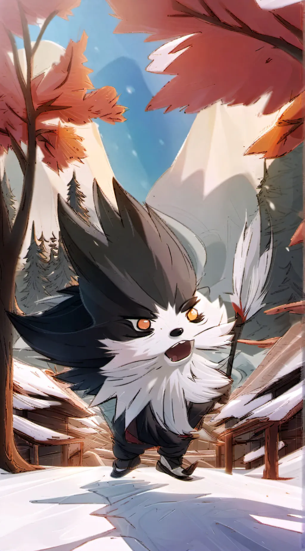ai character: Miss circle cat background