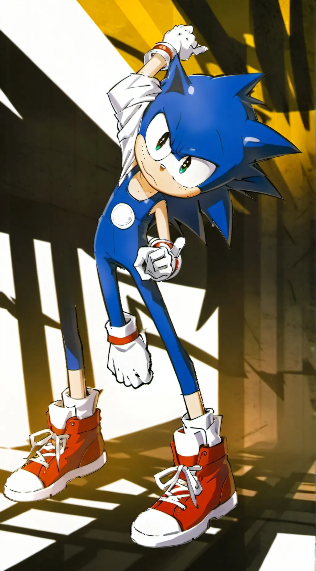 ai character: sonic - sonadow background