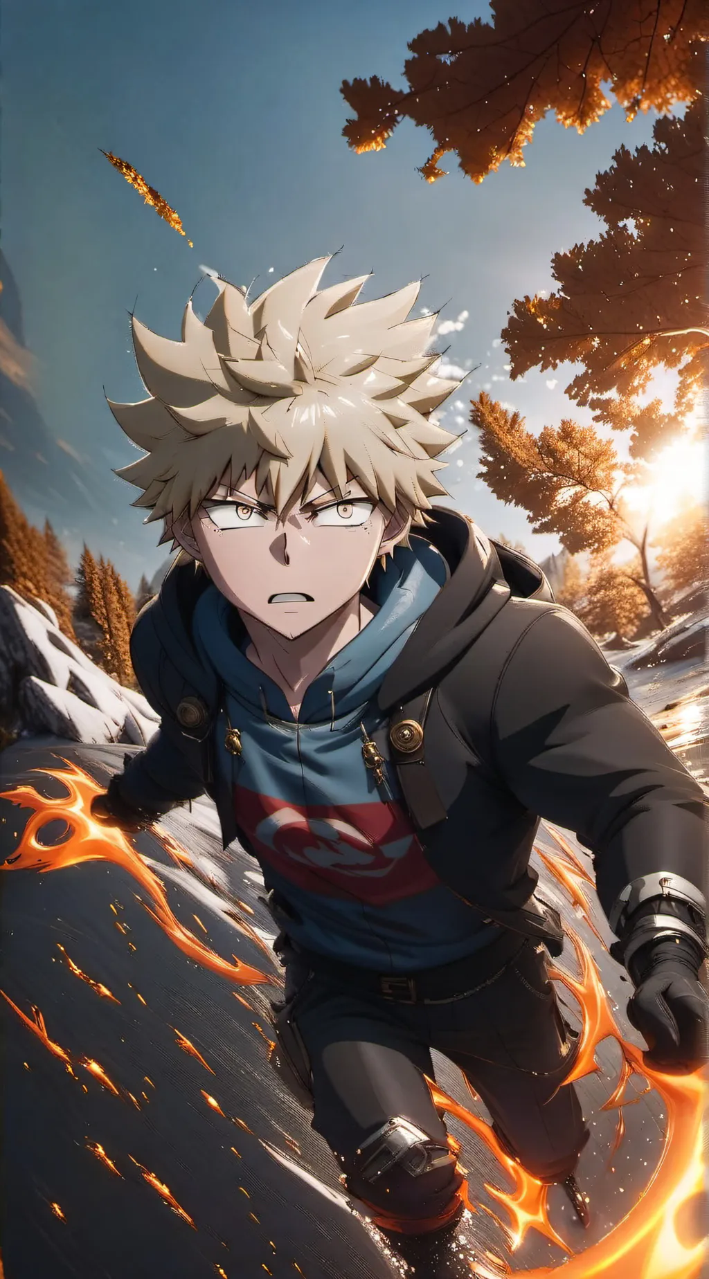 ai character: KATSUKI BAKUGO background