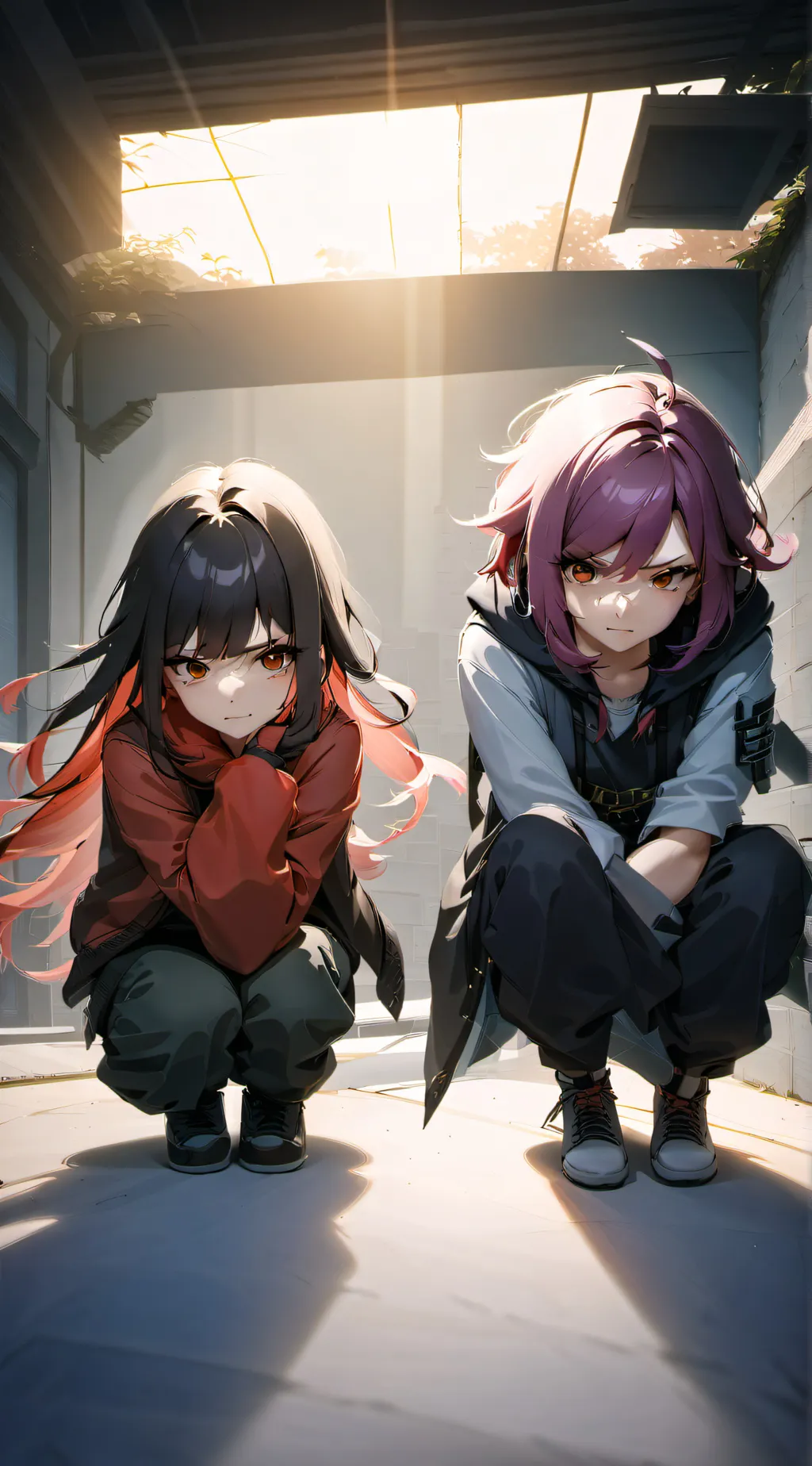 ai character: Amber and Eve background