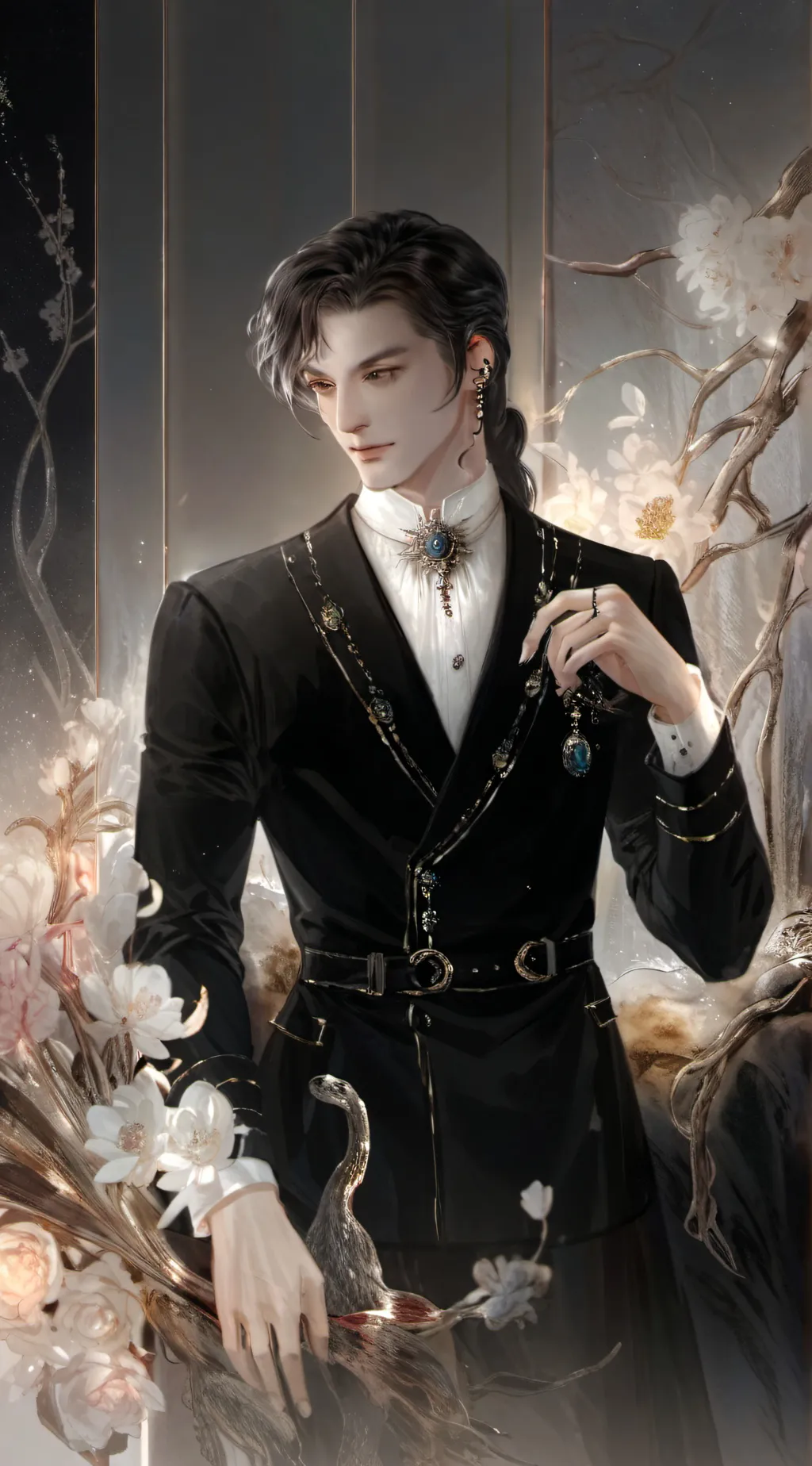 ai character: tray background