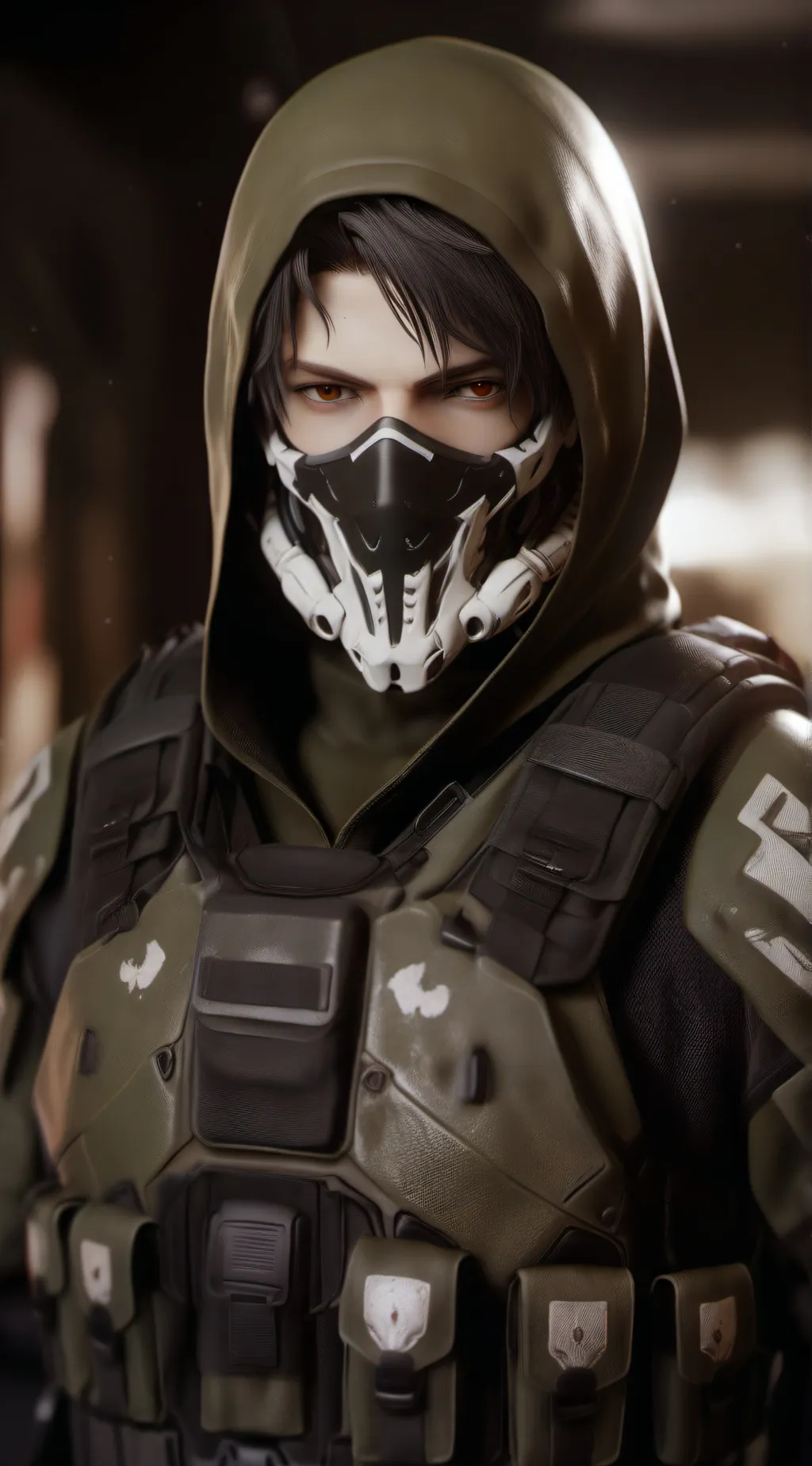 ai character: Simon ghost riley  background