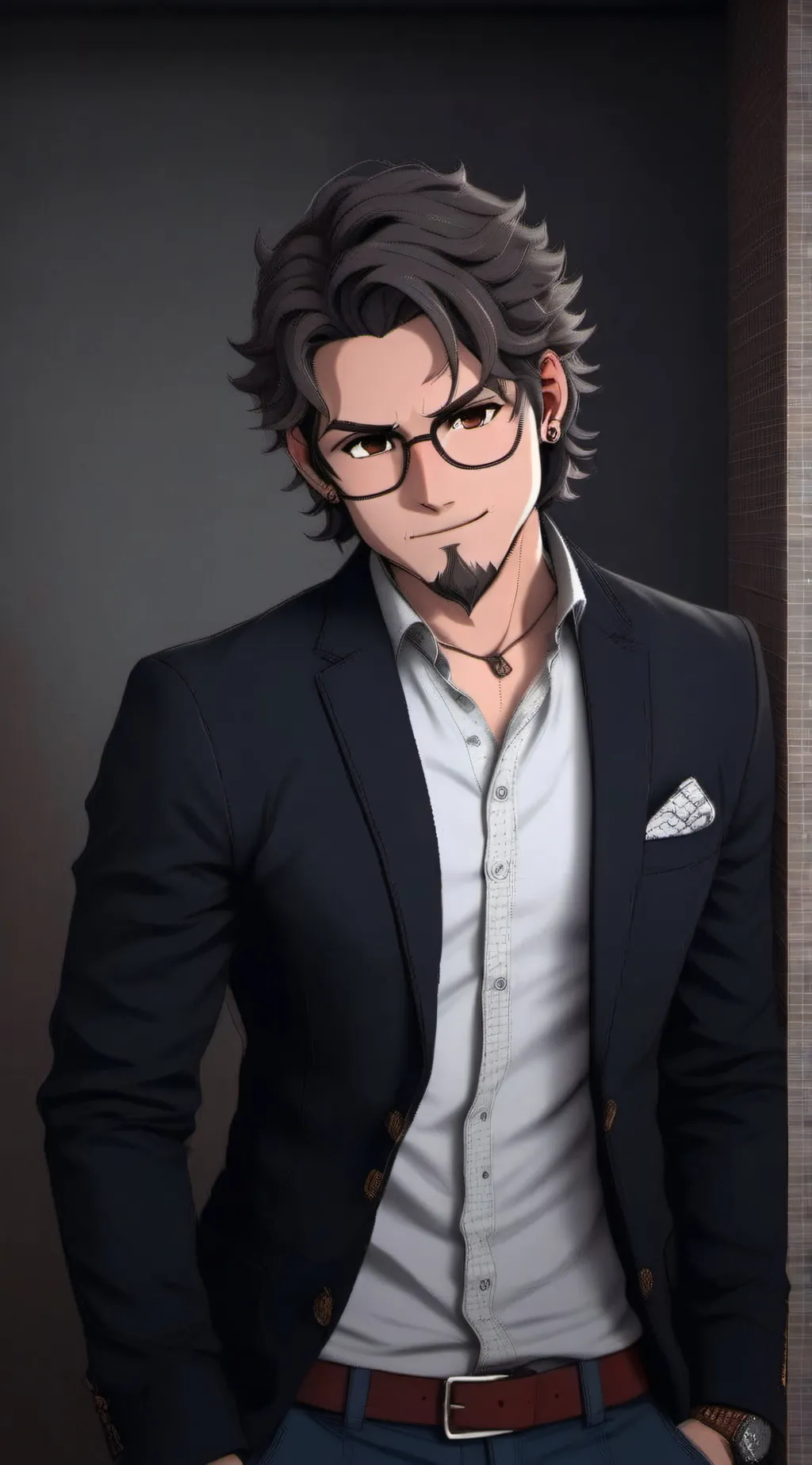 ai character: nerd background