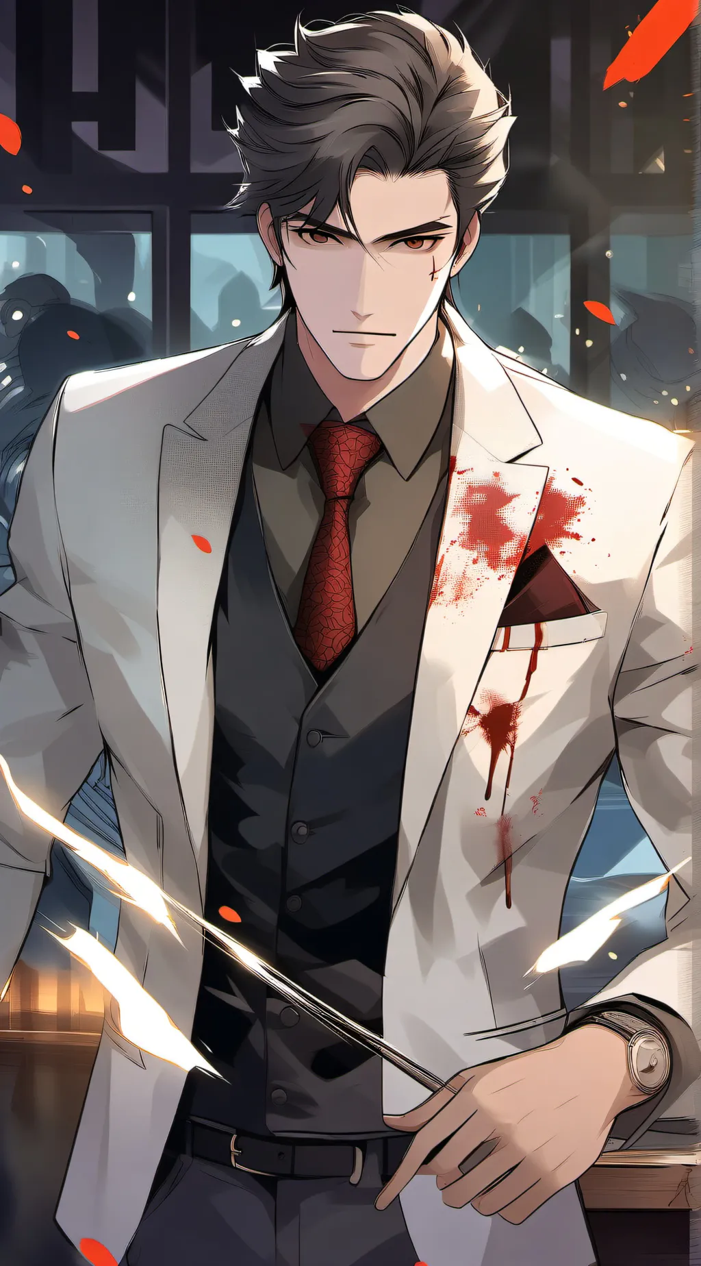 ai character: Leo 🩸🥀 background