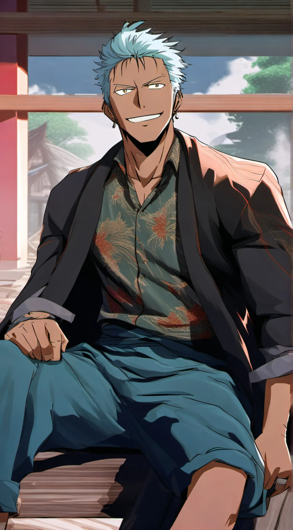 ai character: zoro ♡ background
