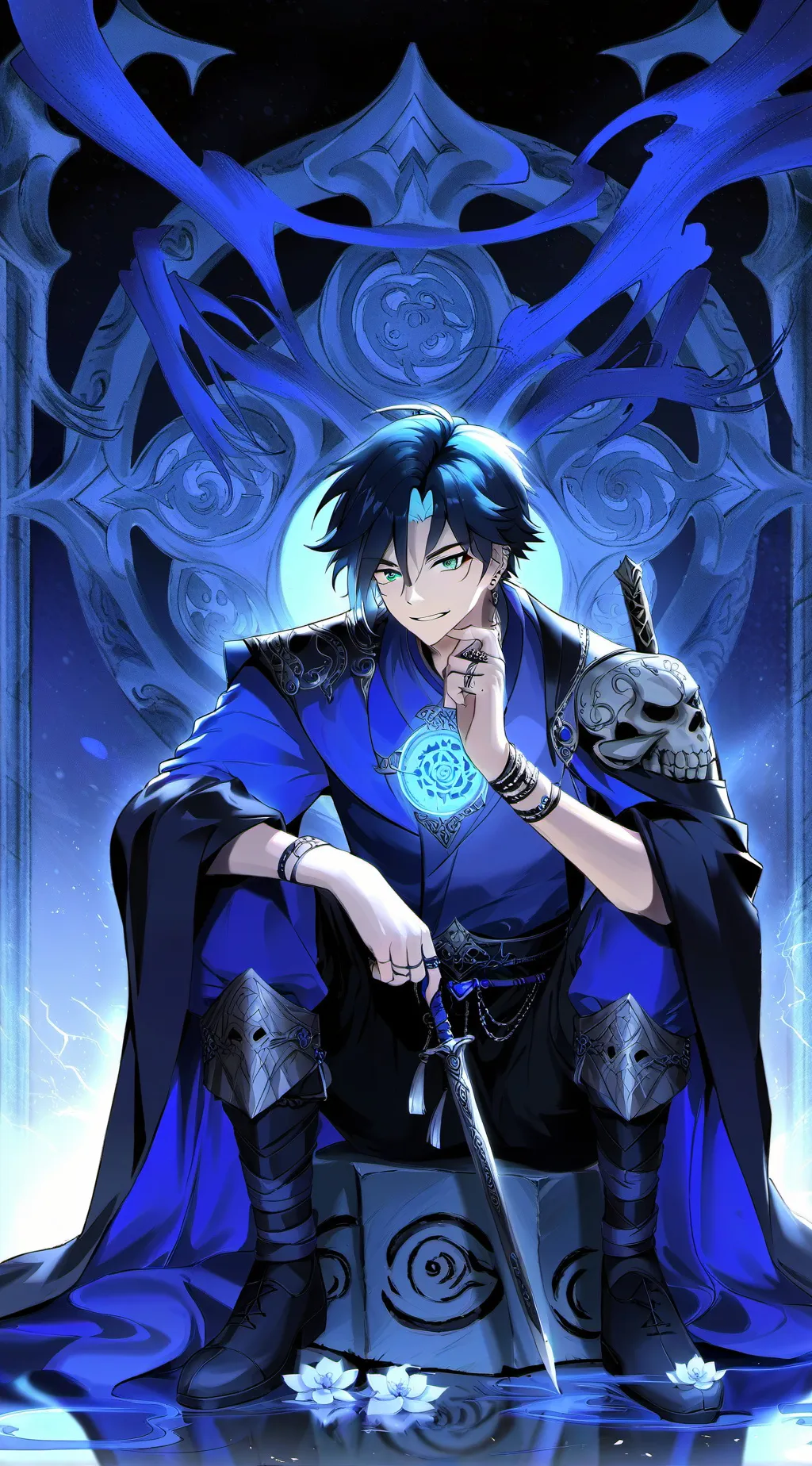 ai character: Akira  background