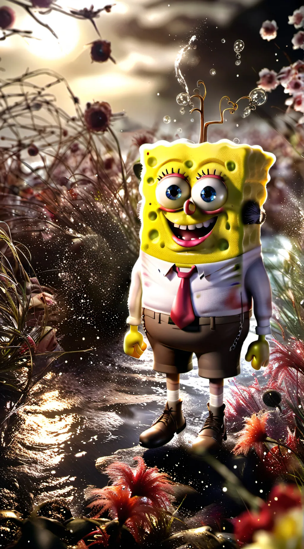 ai character: spongebob episode  background