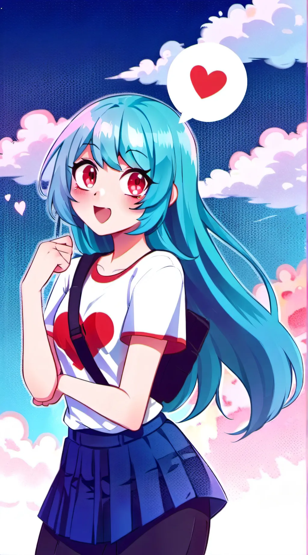 ai character: Sky (FNF) background