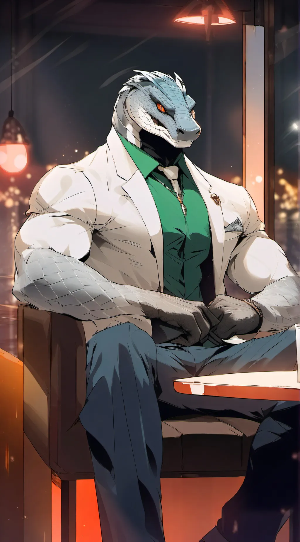 ai character: Damien Serpentine  background