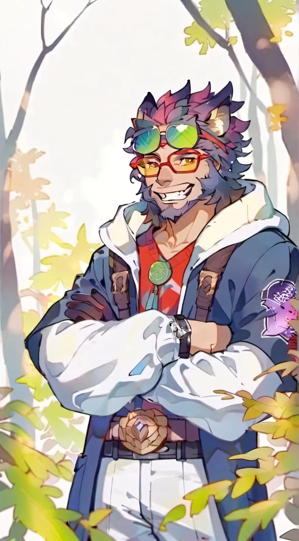ai character: Furry test background