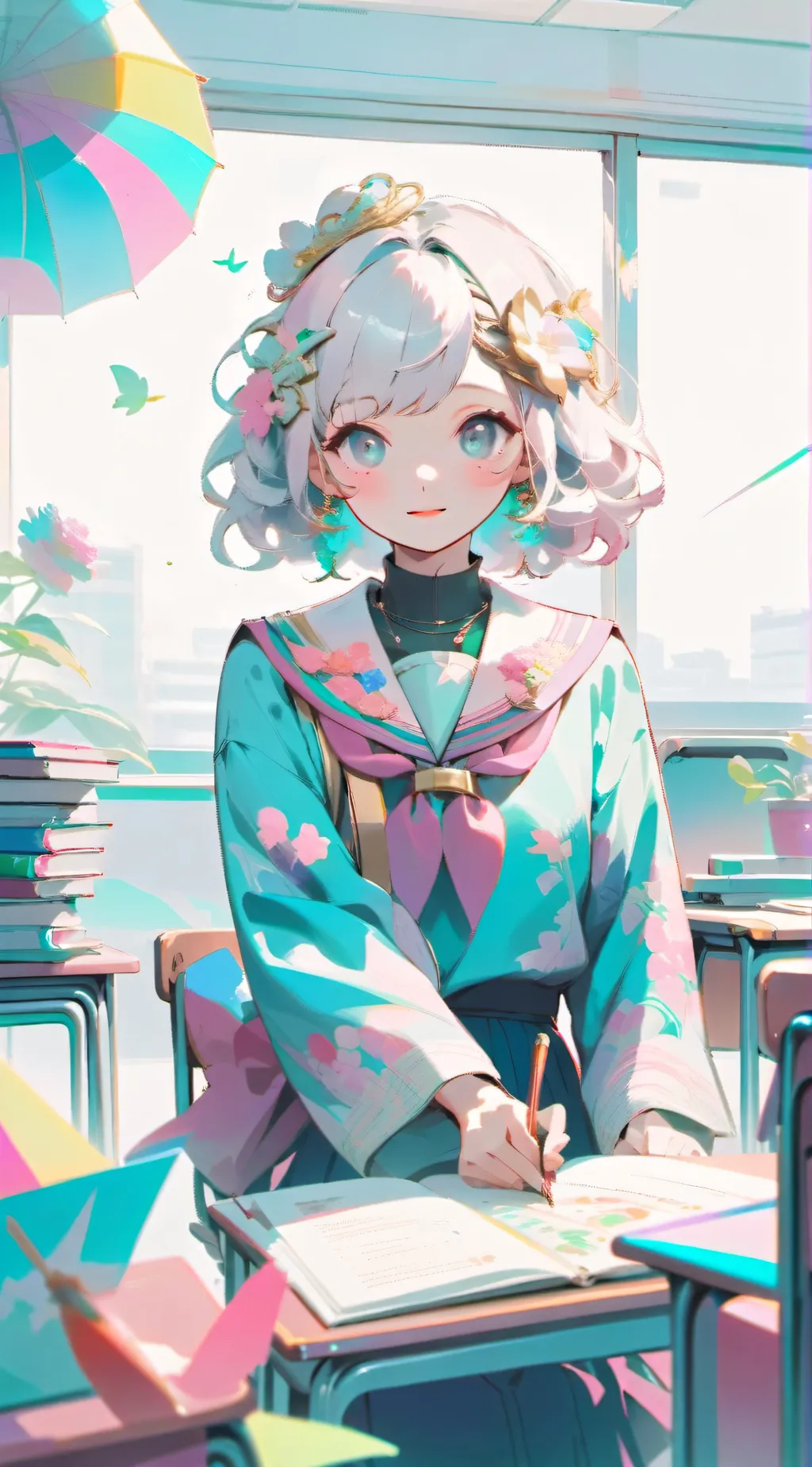 ai character: Classroom background