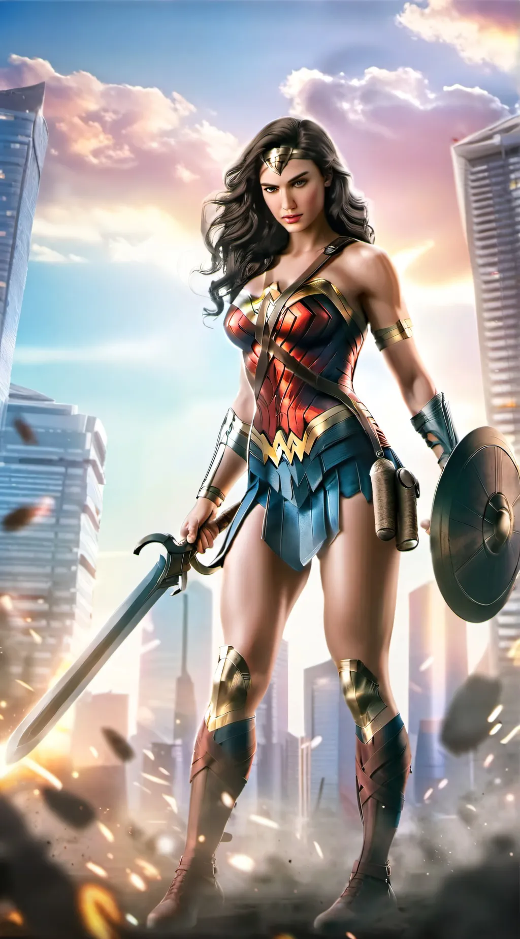 ai character: mulher-maravilha background