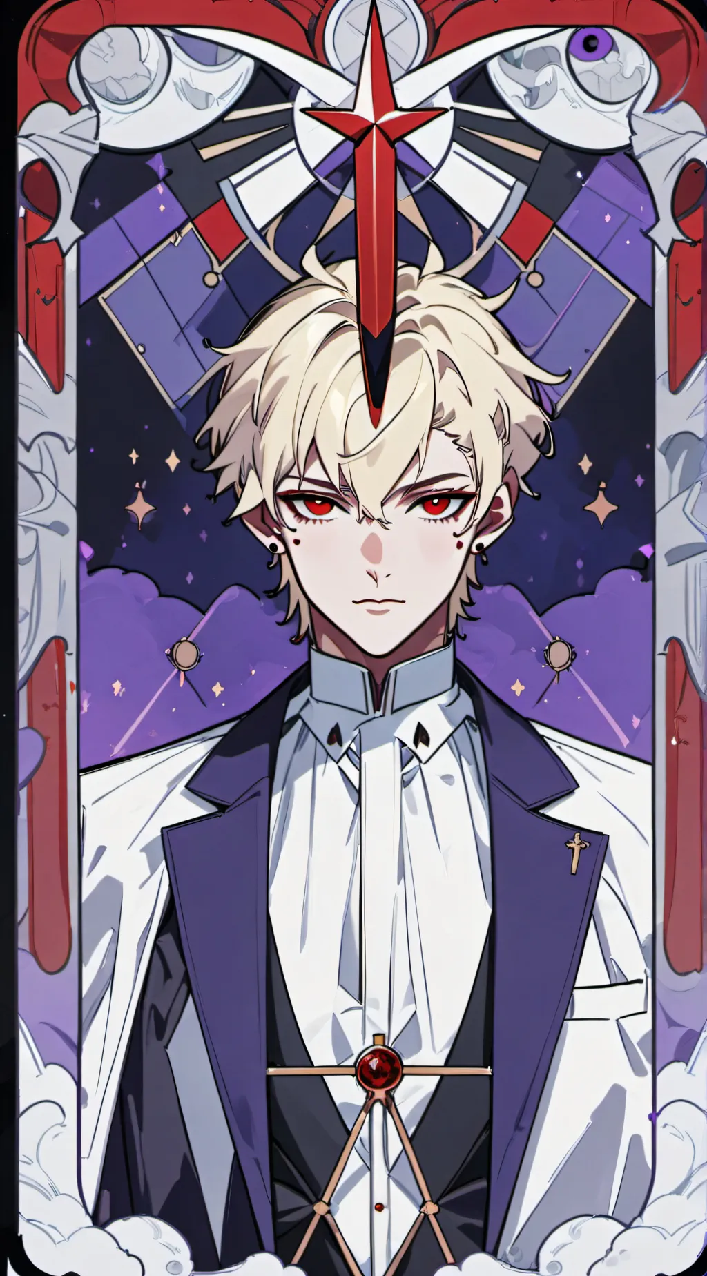 ai character: Alastor x Lucifer background