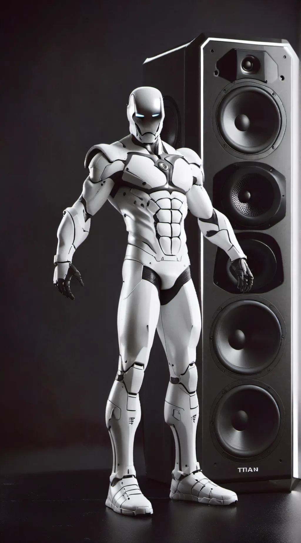 ai character: speaker man  background