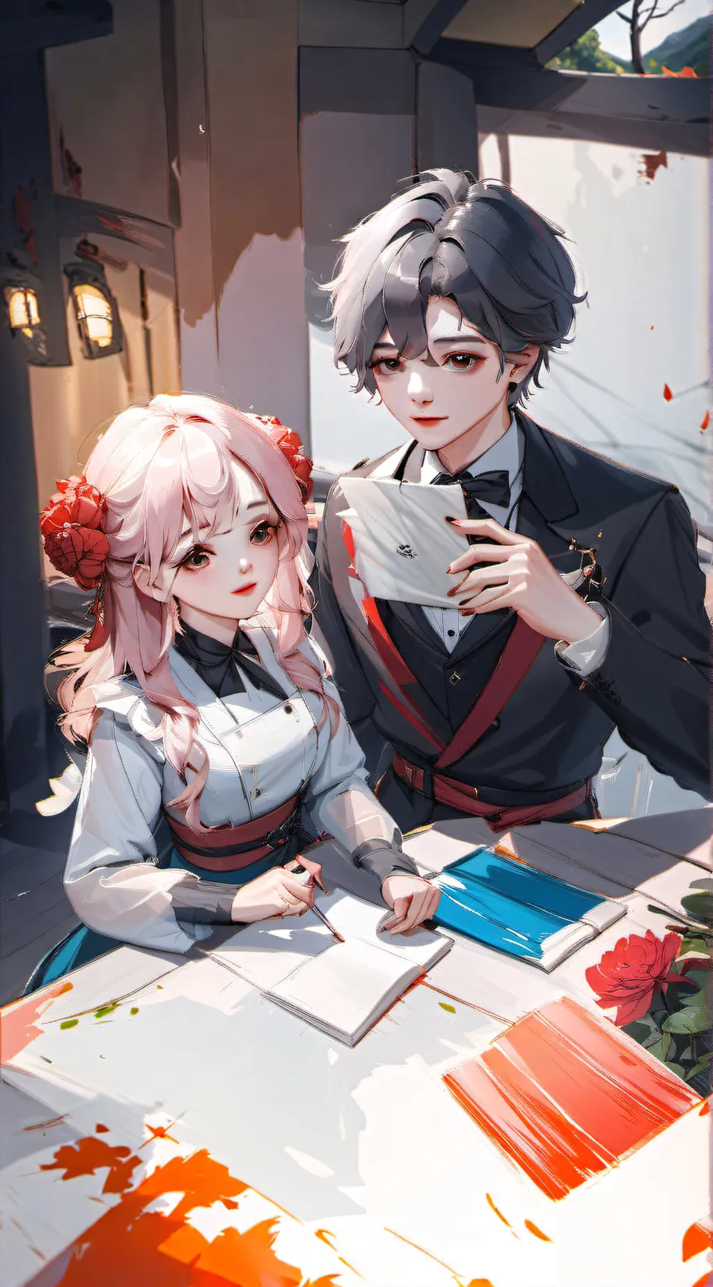 ai character: Jack and lily  background
