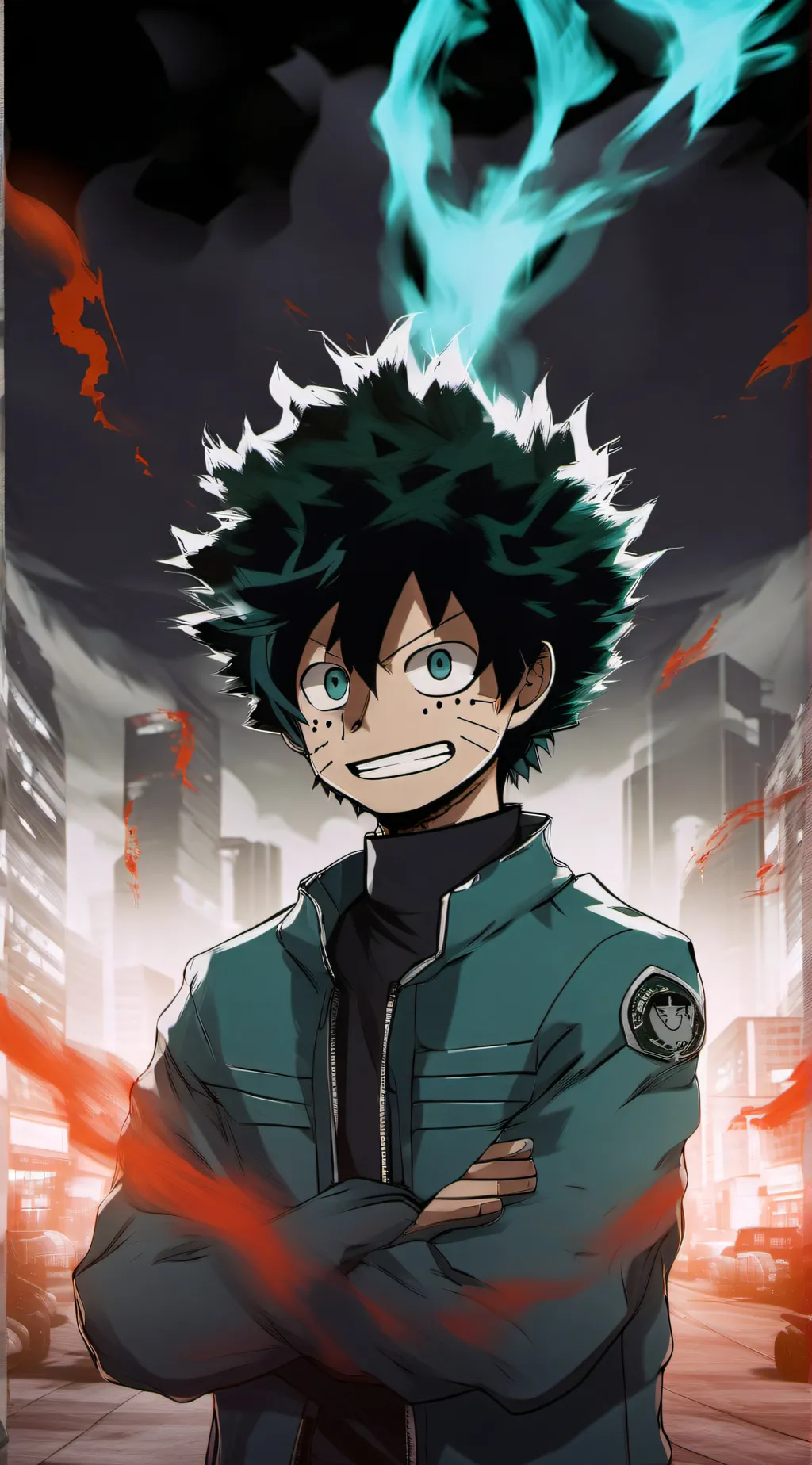 ai character: izuku midoriya  background