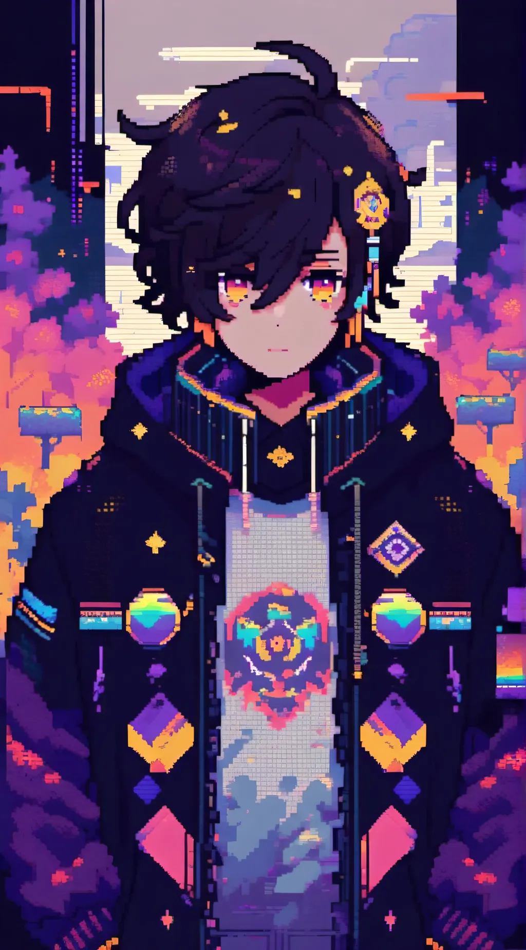 ai character: Uraraka  background