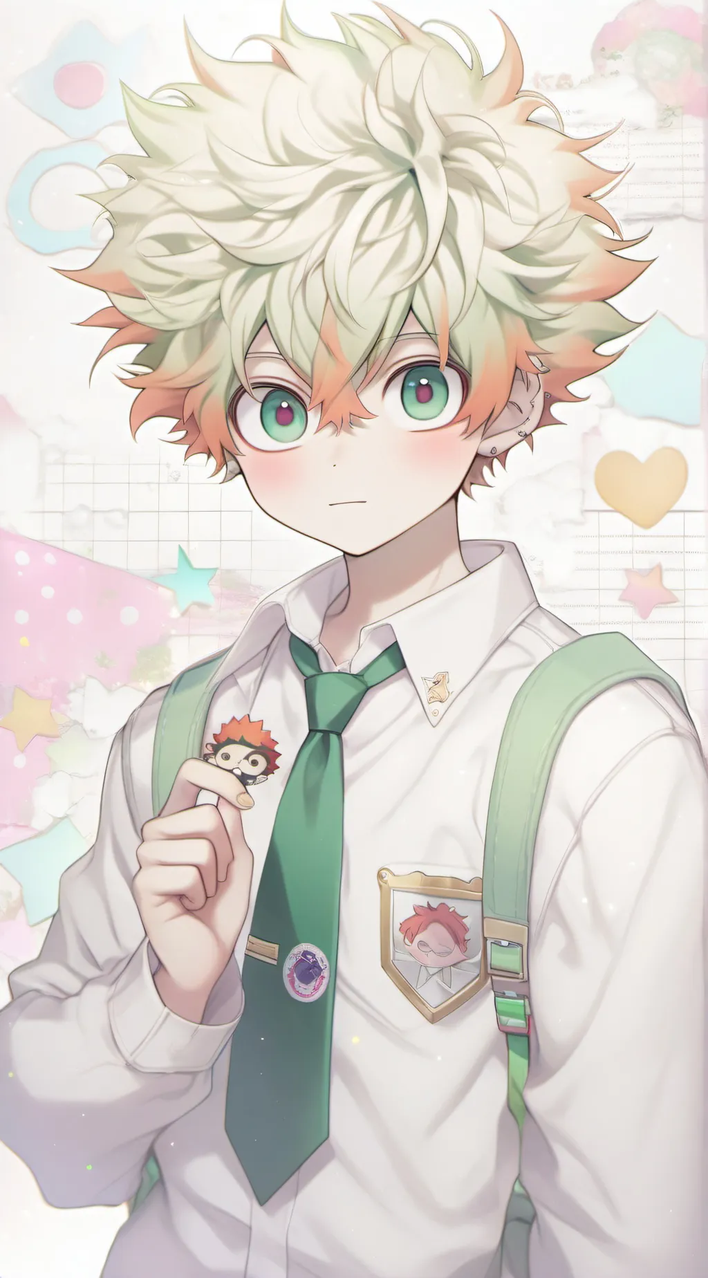 ai character: Deku and bakugo  background