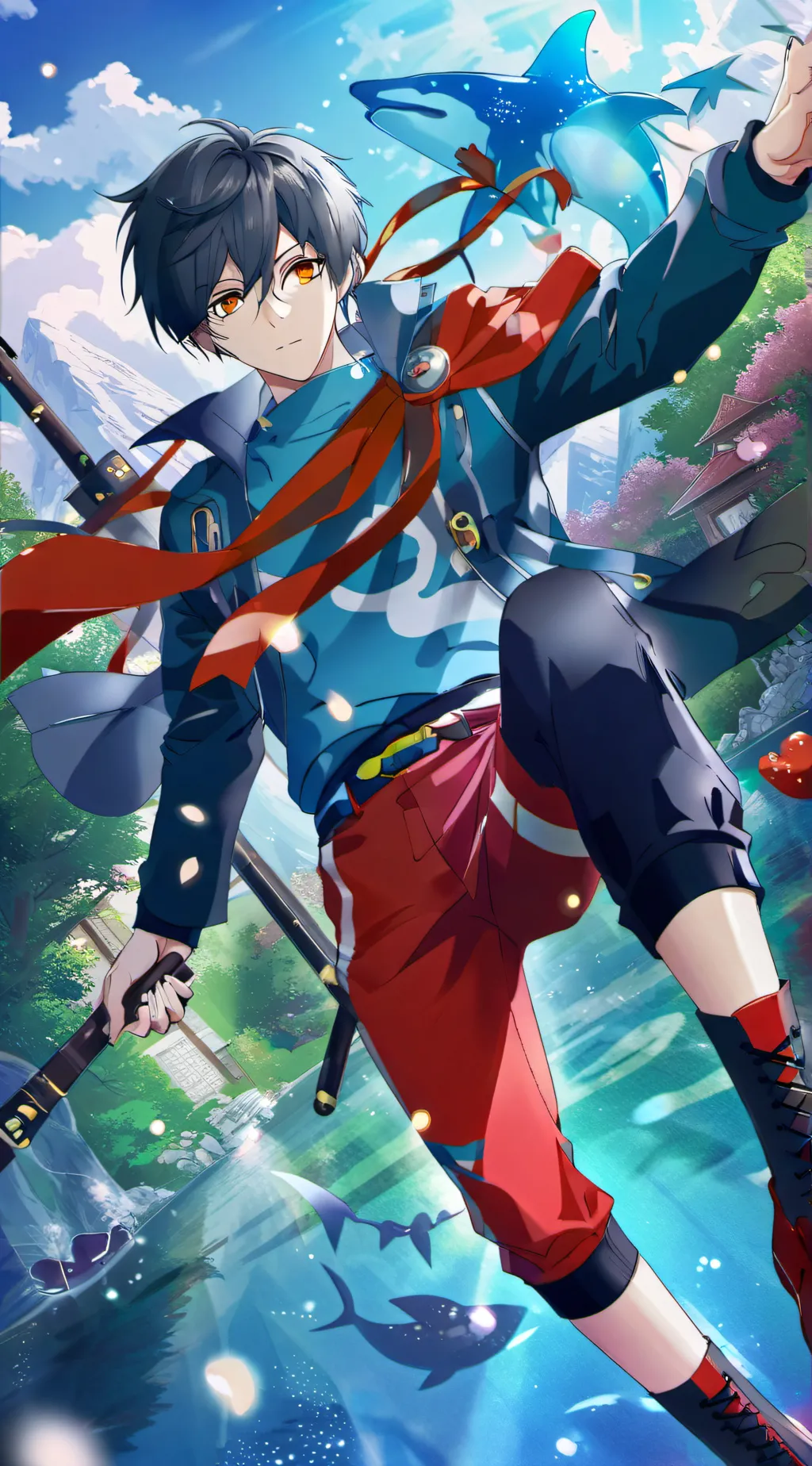 ai character: Ray White background